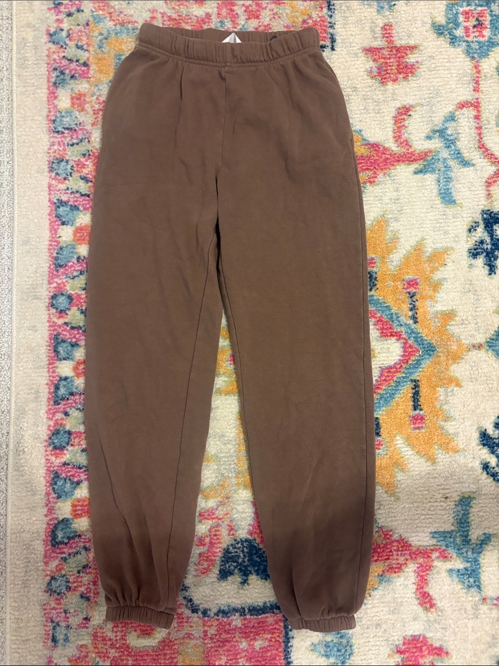 H&M Brown Elastic-Waist Jogger Sweatpants